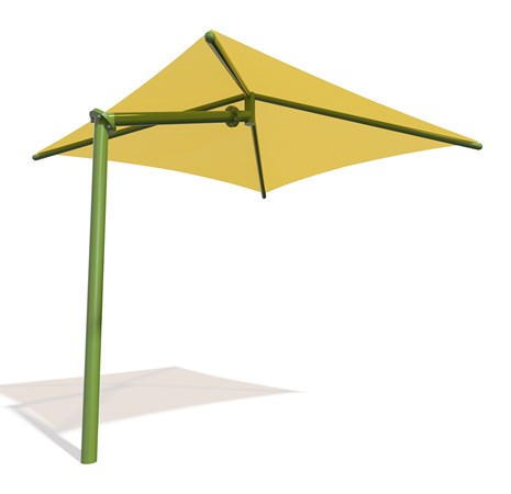 SkyWays® Cantilever Single Post Pyramid (12'x12') Shade