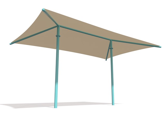 SkyWays® Two-Post Hip (14'x22') Shade