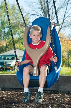 Molded Bucket Seat (5-12 yrs) w/Harness and w/Chains