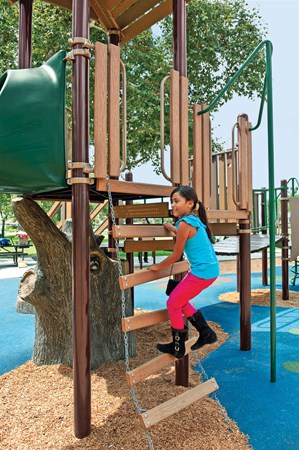 Wood Plank Wiggle Ladder