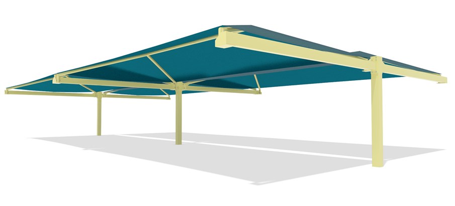 SkyWays® Cantilever Back-to-Back 40'x72' Shade