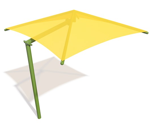 SkyWays® Cantilever Single Post Pyramid (12'x12') Shade